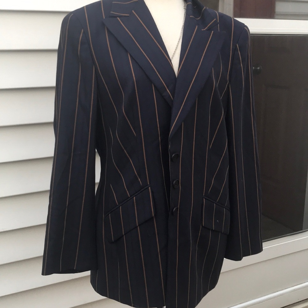Escada Striped Wool Blazer